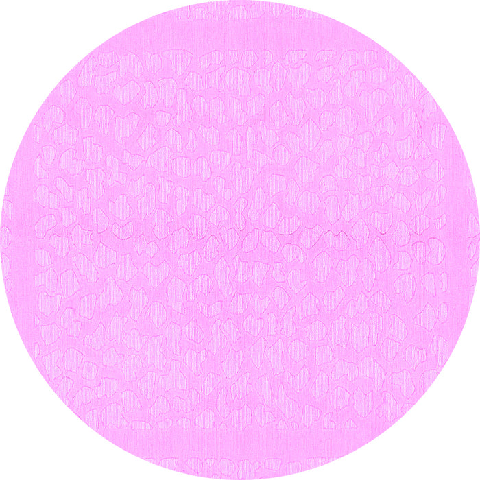 Round Solid Purple Modern Rug, abs1876pur