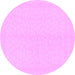 Round Solid Purple Modern Rug, abs1876pur