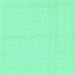 Square Solid Turquoise Modern Rug, abs1877turq