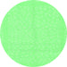 Round Solid Emerald Green Modern Rug, abs1877emgrn