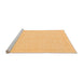 Sideview of Machine Washable Solid Orange Modern Area Rugs, wshabs1877org