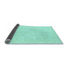 Sideview of Solid Light Blue Modern Rug, abs1877lblu