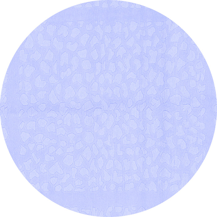 Round Solid Blue Modern Rug, abs1877blu