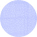 Round Solid Blue Modern Rug, abs1877blu