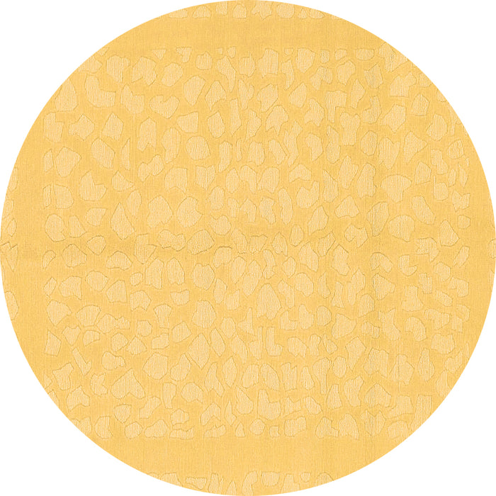 Round Solid Brown Modern Rug, abs1877brn