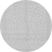 Round Solid Gray Modern Rug, abs1877gry