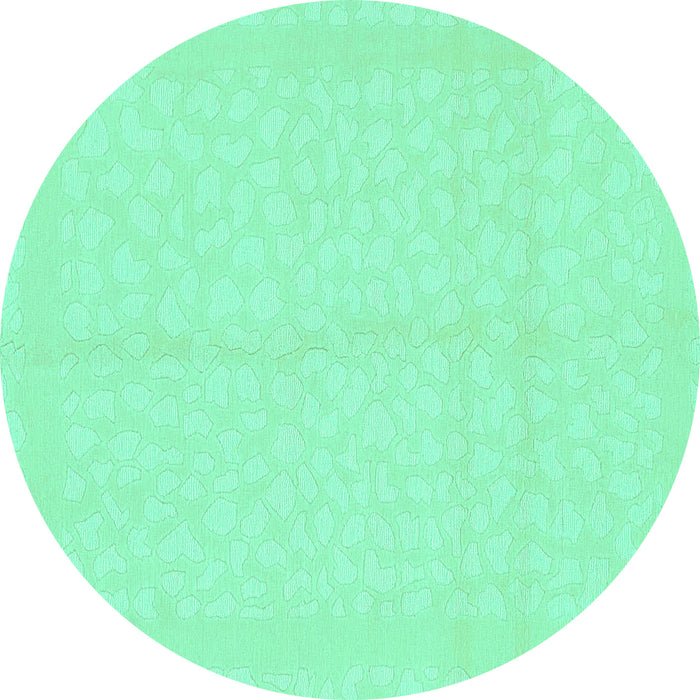Round Solid Turquoise Modern Rug, abs1877turq