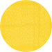 Round Solid Yellow Modern Rug, abs1877yw