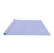 Sideview of Machine Washable Solid Blue Modern Rug, wshabs1877blu