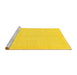 Sideview of Machine Washable Solid Yellow Modern Rug, wshabs1877yw