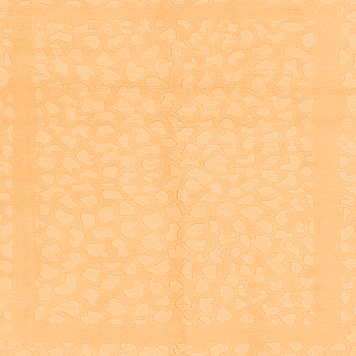 Square Machine Washable Solid Orange Modern Area Rugs, wshabs1877org