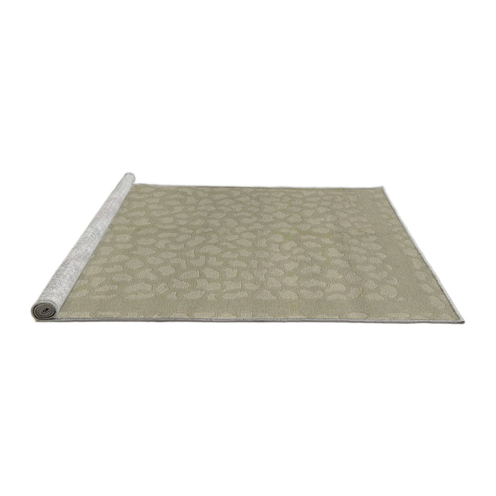 Sideview of Machine Washable Abstract Sand Brown Rug, wshabs1878