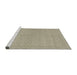 Sideview of Machine Washable Abstract Sand Brown Rug, wshabs1878