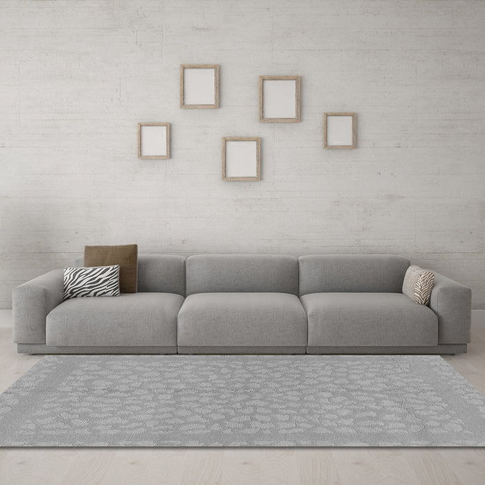 Machine Washable Abstract Gray Modern Rug in a Living Room,, wshabs1878gry