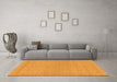 Machine Washable Abstract Orange Modern Area Rugs in a Living Room, wshabs1878org