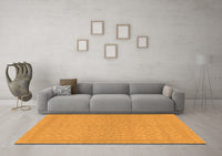 Machine Washable Abstract Orange Modern Rug, wshabs1878org