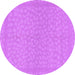 Round Machine Washable Abstract Purple Modern Area Rugs, wshabs1878pur