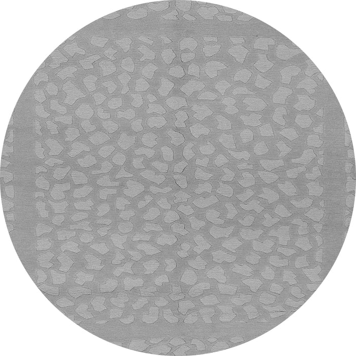 Round Abstract Gray Modern Rug, abs1878gry