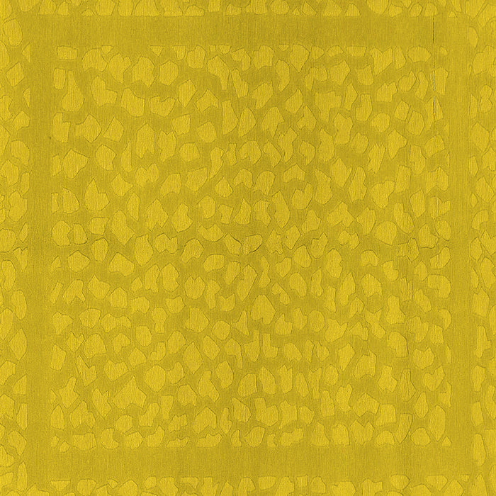 Square Abstract Yellow Modern Rug, abs1878yw