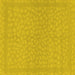 Square Abstract Yellow Modern Rug, abs1878yw