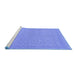 Sideview of Machine Washable Abstract Blue Modern Rug, wshabs1878blu