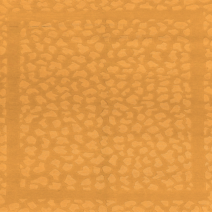 Square Machine Washable Abstract Orange Modern Area Rugs, wshabs1878org