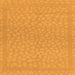 Square Machine Washable Abstract Orange Modern Area Rugs, wshabs1878org