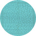 Round Machine Washable Abstract Light Blue Modern Rug, wshabs1878lblu