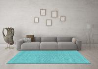 Machine Washable Abstract Light Blue Modern Rug, wshabs1878lblu