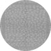 Round Machine Washable Abstract Gray Modern Rug, wshabs1878gry