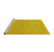 Sideview of Machine Washable Abstract Yellow Modern Rug, wshabs1878yw