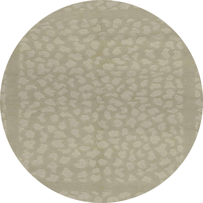 Round Machine Washable Abstract Sand Brown Rug, wshabs1878