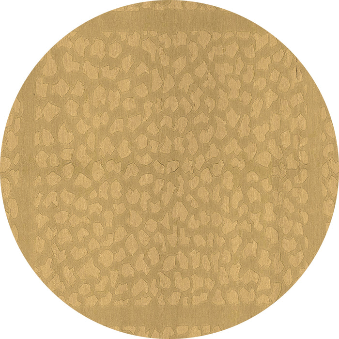 Round Machine Washable Abstract Brown Modern Rug, wshabs1878brn