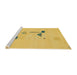 Sideview of Machine Washable Abstract Deep Yellow Rug, wshabs1879