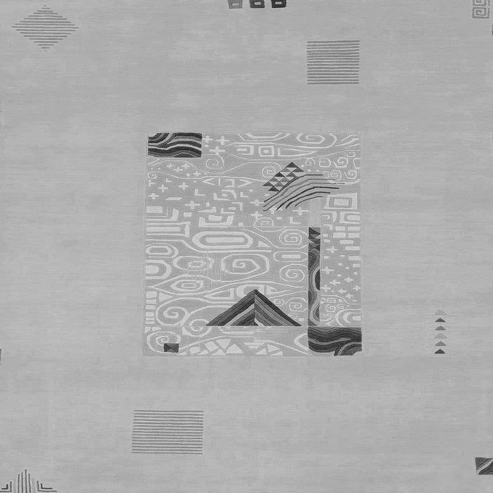 Square Machine Washable Abstract Gray Modern Rug, wshabs1879gry