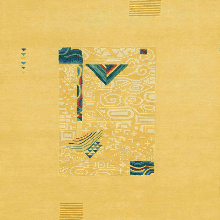 Abstract Deep Yellow Modern Rug, abs1879