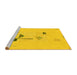 Sideview of Machine Washable Abstract Yellow Modern Rug, wshabs1879yw