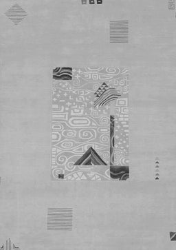 Abstract Gray Modern Rug, abs1879gry