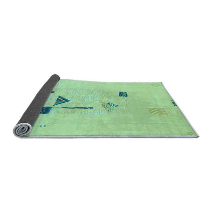 Sideview of Abstract Light Blue Modern Rug, abs1879lblu