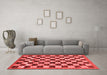 Modern Red Washable Rugs