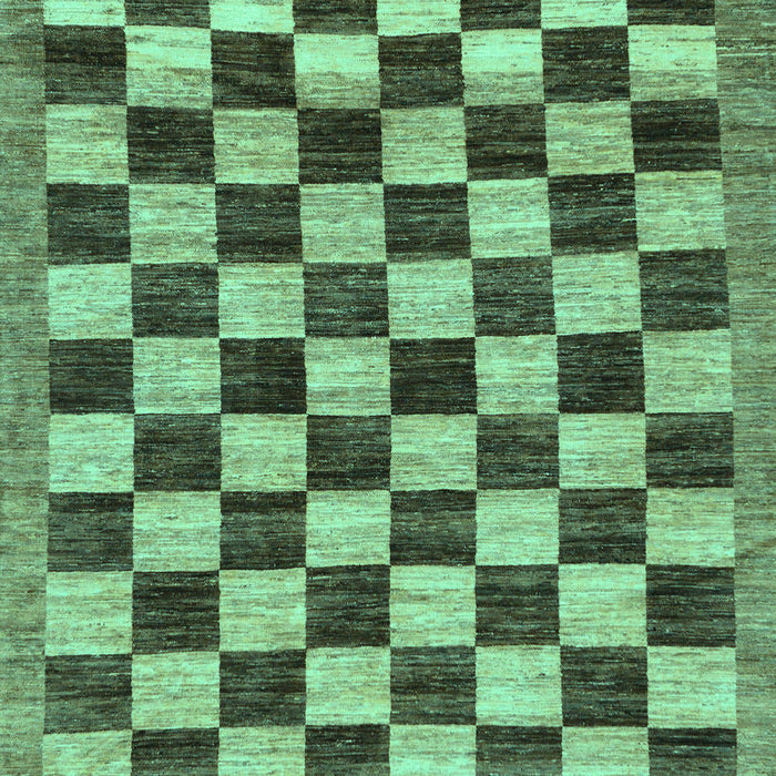 Checkered Turquoise Modern Rug, abs187turq
