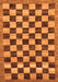 Checkered Orange Modern Rug, abs187org