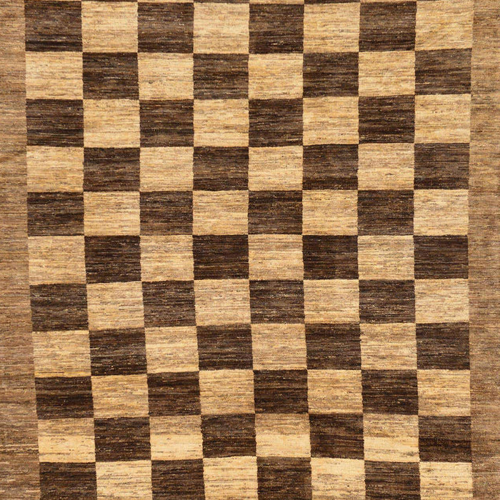 Abstract Yellow Checkered Rug, abs187