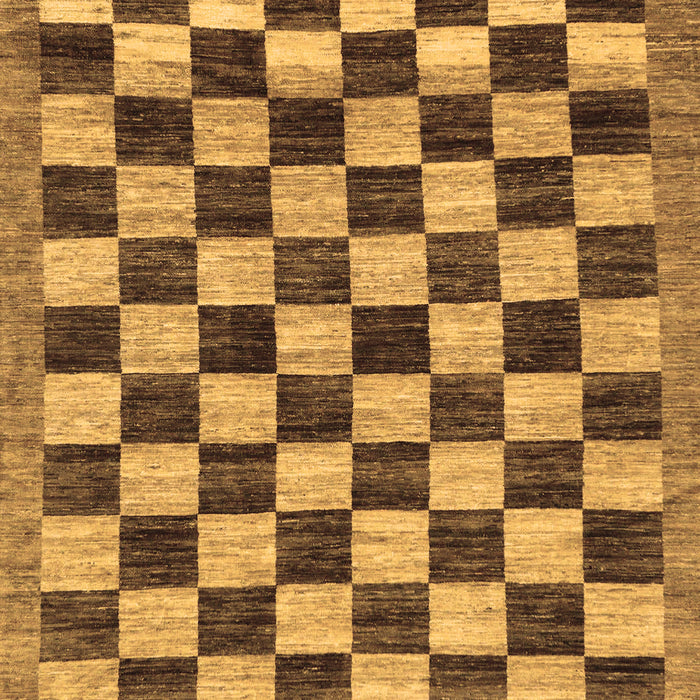 Checkered Brown Modern Rug, abs187brn