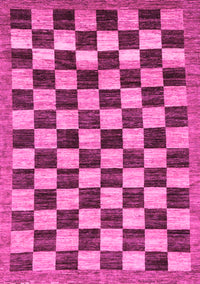 Checkered Pink Modern Rug, abs187pnk