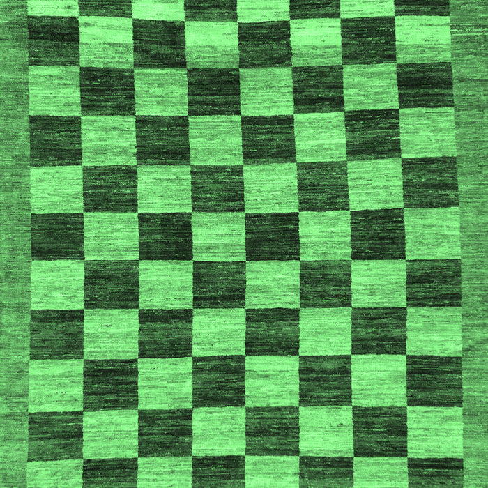 Checkered Emerald Green Modern Rug, abs187emgrn