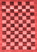 Checkered Red Modern Area Rugs