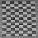 Square Machine Washable Checkered Gray Modern Rug, wshabs187gry