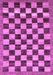 Checkered Purple Modern Rug, abs187pur