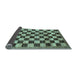 Sideview of Checkered Light Blue Modern Rug, abs187lblu